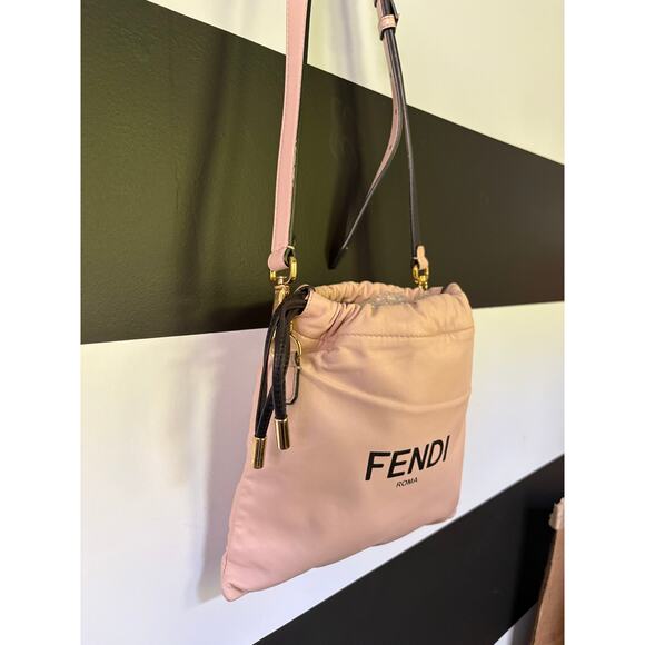 Fendi Pack Pouch Crossbody Leather Bag - Blush Pink - Picture 4 of 12